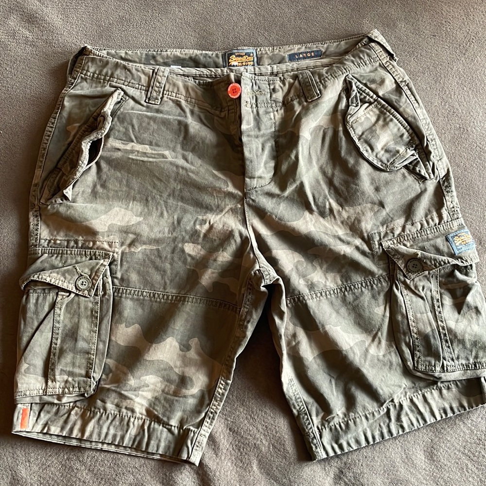 Superdry camouflage cargo shorts